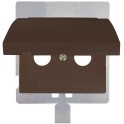 Tapa articulada para toma R/TV-SAT IP44 serie Iris chocolate