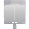 Juego teclas doble interruptor / doble conmutador serie Iris IP44 aluminio mercurio