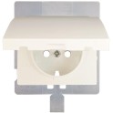 Tapa articulada para base enchufe seguridad IP44 serie Iris blanco