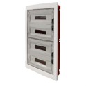 Caja de distribución KAPPA superficie 36 módulos (18x2) puerta blanca IP40 480x440x85mm