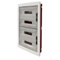 Caja de distribución KAPPA superficie 54 módulos (18x3) puerta blanca IP40 654x440x95mm