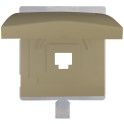 Tapa para conector RJ45 serie Style dorado malta