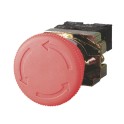 Pulsador 40mm metálico paro emergencia rojo Giro por llave n°455 1 NC