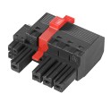 Conector BVF 7.62HP/04/180MF4 BCF/04R SN BK BX para placa circuito impreso