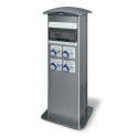 Torreta KIOSK 2P+T 16A 8 bases SAFE-IN acero