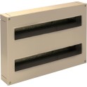 Caja distribución superficie 38 elementos 2 filas 410x270x68mm marfil