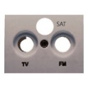 Tapa TV-R-SAT 3 salidas serie Coral en gris sombra