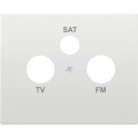 Tapa para tomas R/TV-SAT 3 salidas serie Iris en blanco