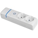 Base múltiple de 2 tomas 2P+T 16A 250V con interruptor luminoso