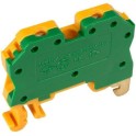 Borne para carril DIN 10mm² tornillo TT verde/amarillo