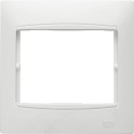 Placa 1 elemento horizontal serie Coral embellecedor sin bastidor en blanco