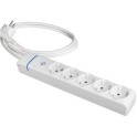 Prolongador con 5 tomas 2P+T 16A 250V con interruptor luminoso 1.5 m de cable H05VV-F 3G1,5mm²