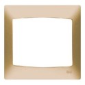 Placa 1 elemento horizontal serie Coral sin bastidor en dorado perlado