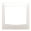 Placa 1 elemento horizontal serie Coral sin bastidor en blanco