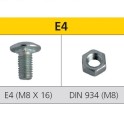 Tornillo estantería E4 DIN603 M8x16