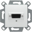 Conector VGA serie Viva en blanco