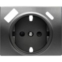 Tapa schuko MEGA USB AC, antracita cosso