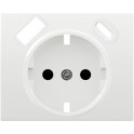 Tapa schuko MEGA USB AC, blanco perla