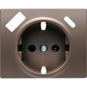 Tapa schuko IRIS USB AC, chocolate