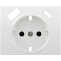 Tapa schuko IRIS USB AC, blanco polar