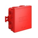 Caja de conexiones de cables IP55 85x85x37mm rojo