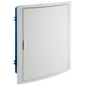 Caja de distribución de empotrar en tabique hueco de 28 elementos 320x420x75mm marco y puerta blancos