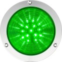 Luminaria emergencia R4 LED verde 24V CC/CA cromo