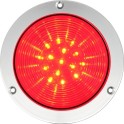 Luminaria emergencia R4 LED rojo 24V CC/CA cromo