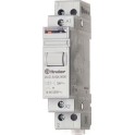 Telerruptor modular/ interruptor unipolar 1NA 16A SERIE 20, montaje carril 35mm, 240V AC contactos AgNi (emb.1u)