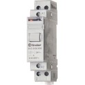 Telerruptor modular/ interruptor unipolar 1NA 16A SERIE 20, montaje carril 35mm, 120V AC contactos AgSnO2 (emb.1u)