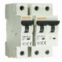 Interruptor magnetotérmico Alpha+ residencial 2P 63A curva C 6KA