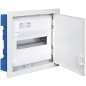 Caja de distribucion de empotrar en tabique hueco de 14 elementos 362x327x88mm marco y puerta metálicos color blanco