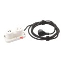 Toma de corriente Incara ElectrOn base para equipar 2 elementos 1 toma 2P+T+ 1 cargador UBS A+C de 15W con cable de 2,5m color 