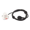 Toma de corriente Incara ElectrOn base para equipar 1 elemento 1 toma 2P+T con cable de 2,5m color blanco