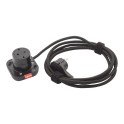 Toma de corriente Incara ElectrOn base para equipar 1 elemento 1 toma 2P+T con cable de 2,5m color negro