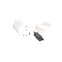 Cargador inalámbrico Incara Disq80 1 toma 2P+T rasante empotrada + 1 cargador USB A+C de 15W+ 1 toma RJ45 cat6 UTP cable 0,5m 