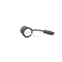 Cargador inalámbrico Incara Disq60 1 toma rasante 2P+T empotrada en mobiliario con recorte de 60mm cable de 0,5m y conector Wi