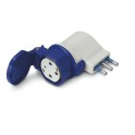 Adaptador IP44 2P+T 16A 200-250V corriente alterna doméstica