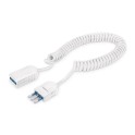 Prolongador SPYROS cable + clavija 2P+T 10A blanco 5m