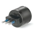 Adaptador para clavija 2P+T 10A 1x2P+T 16A negro