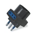 Adaptador BLUELINE 2P+T-2x2P+T-16A 1x2P+T negro