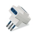 Adaptador BLUELINE 2P+T-16A 3x2P+T-16A blanco