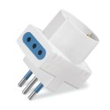 Adaptador 2P+T-10A 2x2P+T-10A 1x2P+T-16A blanco