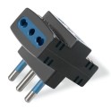 Adaptador AZZURRA 2P+T-16A 3x2P+T-16A negro