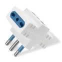 Adaptador AZZURRA 2P+T-16A 3x2P+T-16A blanco