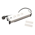 Toma de corriente Incara Multilink montaje empotrado en pared 8 módulos: 3 tomas 2P+T + 1 USB A+C de 15W blanco