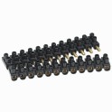 Regleta SUPREM 12 bornas PVC negra 10mm