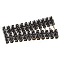 Regleta SUPREM 12 bornas PVC negra 6mm