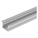 Perfil medio forma de U con aletas aluminio LS AY-PM04/UW/23X15,5/10/2 5X5X1 (2m)