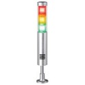 Columna acústica luminosa 24CC SLIM LED luz fija con zumbador 90dB diámetro 45mm en aluminio IP23 STA45SLMP-BZ-3-24-RAG-SZ18